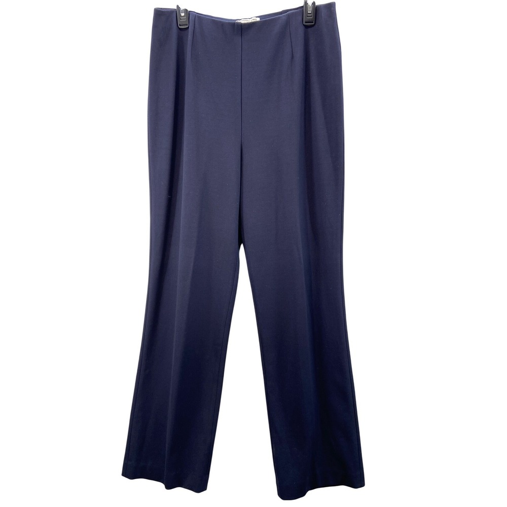 Coldwater Creek Pants Women Sz 14 Blue Excellent Classic Fit Ponte Straight Leg